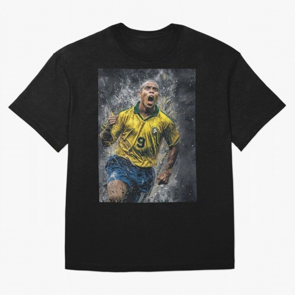 Ronaldo Naz¨¢rio - Il Fenomeno (Brazil) T-Shirt Follow The Final Road Of FIFA World Cup 2026 Group Stage, Adidas Match Day Jersey For Group Stage, Jordan Football Shirt For Cristiano Ronaldo Fans, Nike Soccer Fan Top, Salah Canada Knockout Round