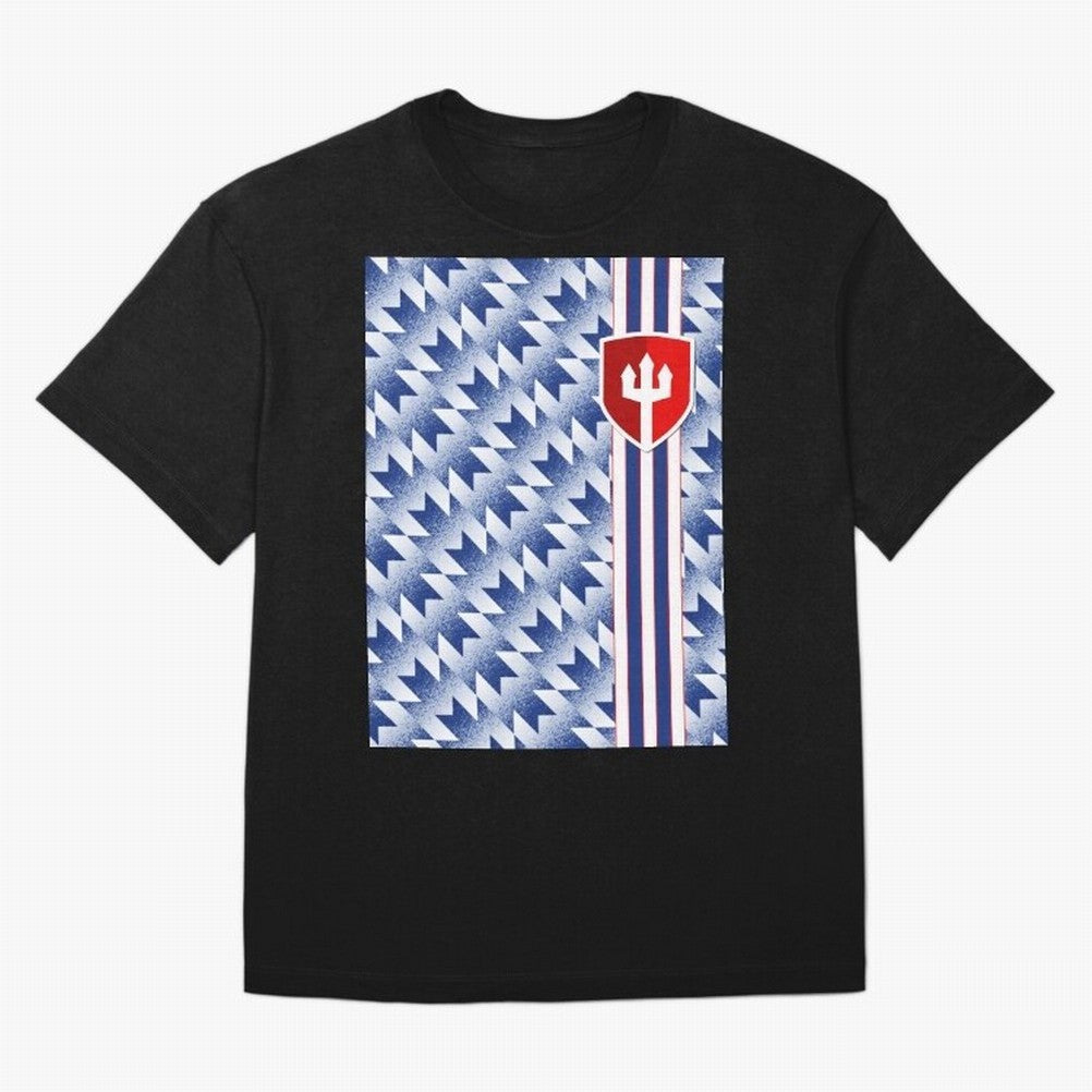 Manchester United 94 Away Jersey Pattern T-Shirt Cristiano Ronaldo Portugal Football Jersey, Adidas Match Day Tee, World Cup 2026, Jordan Football Shirt, Nike Soccer Fan Top, Lewandowski Norway Knockout Round