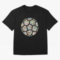 Philately Soccer Ball T-Shirt Fuel The FIFA World Cup 2026 Journey Through Messi, Jordan Supporter Jersey For Final Match, Nike World Cup Shirt For Messi Fans, Adidas Football Fan Top, De Bruyne Spain Final Match
