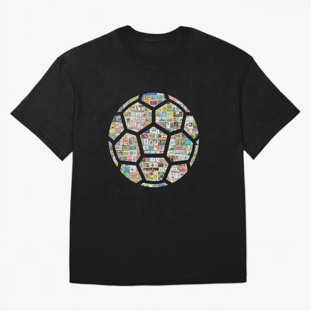 Philately Soccer Ball T-Shirt Fuel The FIFA World Cup 2026 Journey Through Messi, Jordan Supporter Jersey For Final Match, Nike World Cup Shirt For Messi Fans, Adidas Football Fan Top, De Bruyne Spain Final Match