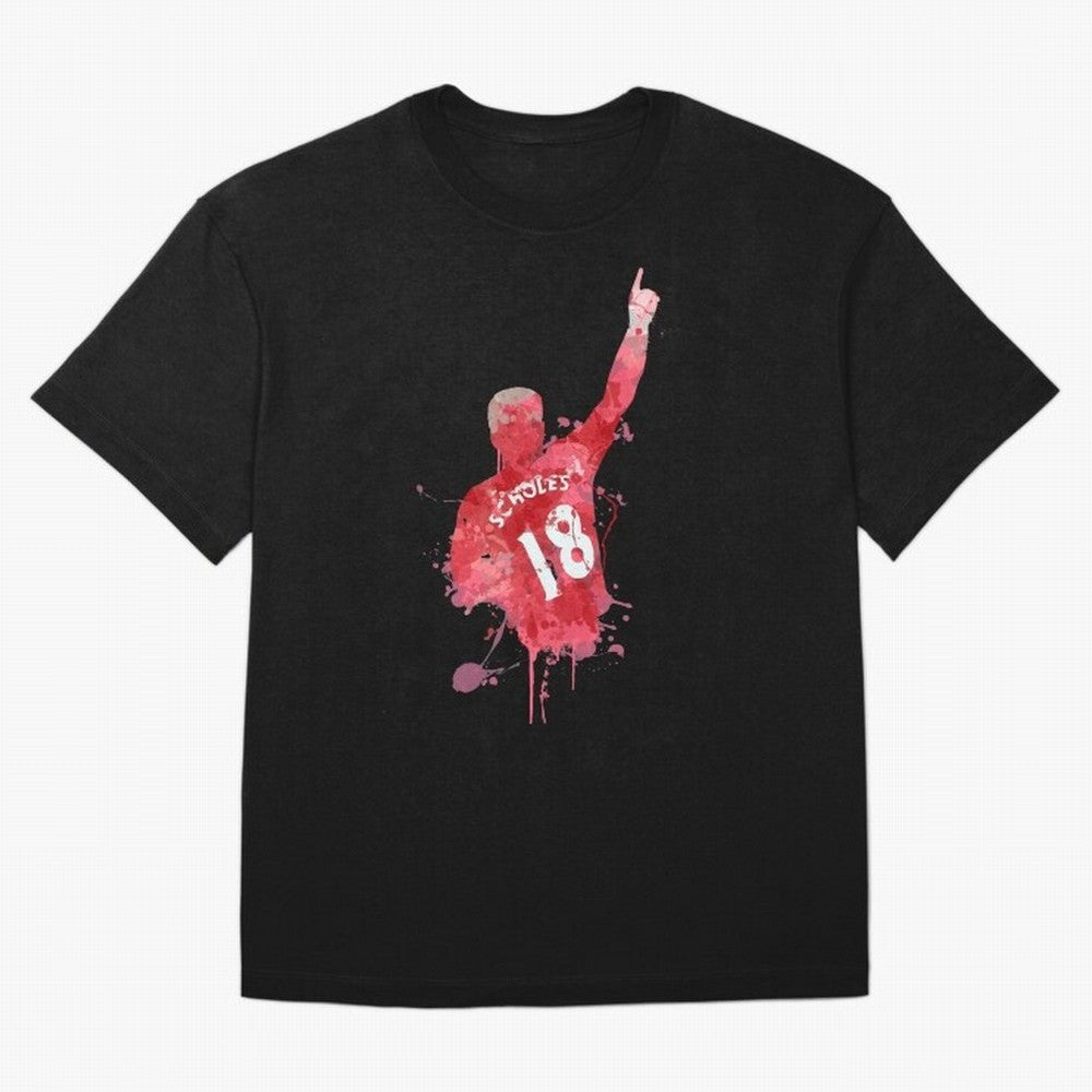 Paul Scholes Manchester United Legend Art T-Shirt Messi France Football Jersey, Jordan Football Tee, World Cup 2026, Adidas Fan Shirt, Nike Supporter Top, Mbappe Belgium Football Fans