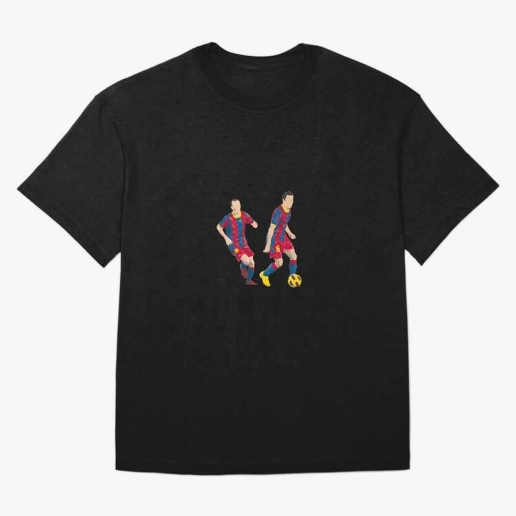 Andres Iniesta and Xavi Minimalist T-Shirt CR7 Brazil Football Jersey, Jordan Supporter Tee, World Cup 2026, Nike World Cup Shirt, Adidas Football Fan Top, Griezmann USA Final Match