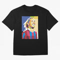 Ronaldinho in Pop Art Portrait Style T-Shirt Argentina Cristiano Ronaldo World Cup 2026 Jersey, Adidas Match Day Tee, Football Fans, Jordan Football Shirt, Nike Soccer Fan Top, Vinicius Portugal Football Fans