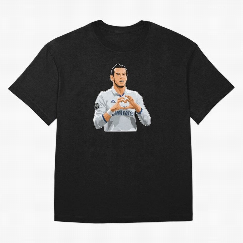 Gareth Bale Love Sign Celebration T-Shirt Mark FIFA World Cup 2026 Group Stage Inspired By, Nike Fan Jersey For Group Stage, Jordan Soccer Shirt For Cristiano Ronaldo Fans, Adidas Match Day Top, Yamal Ecuador Goal Celebration