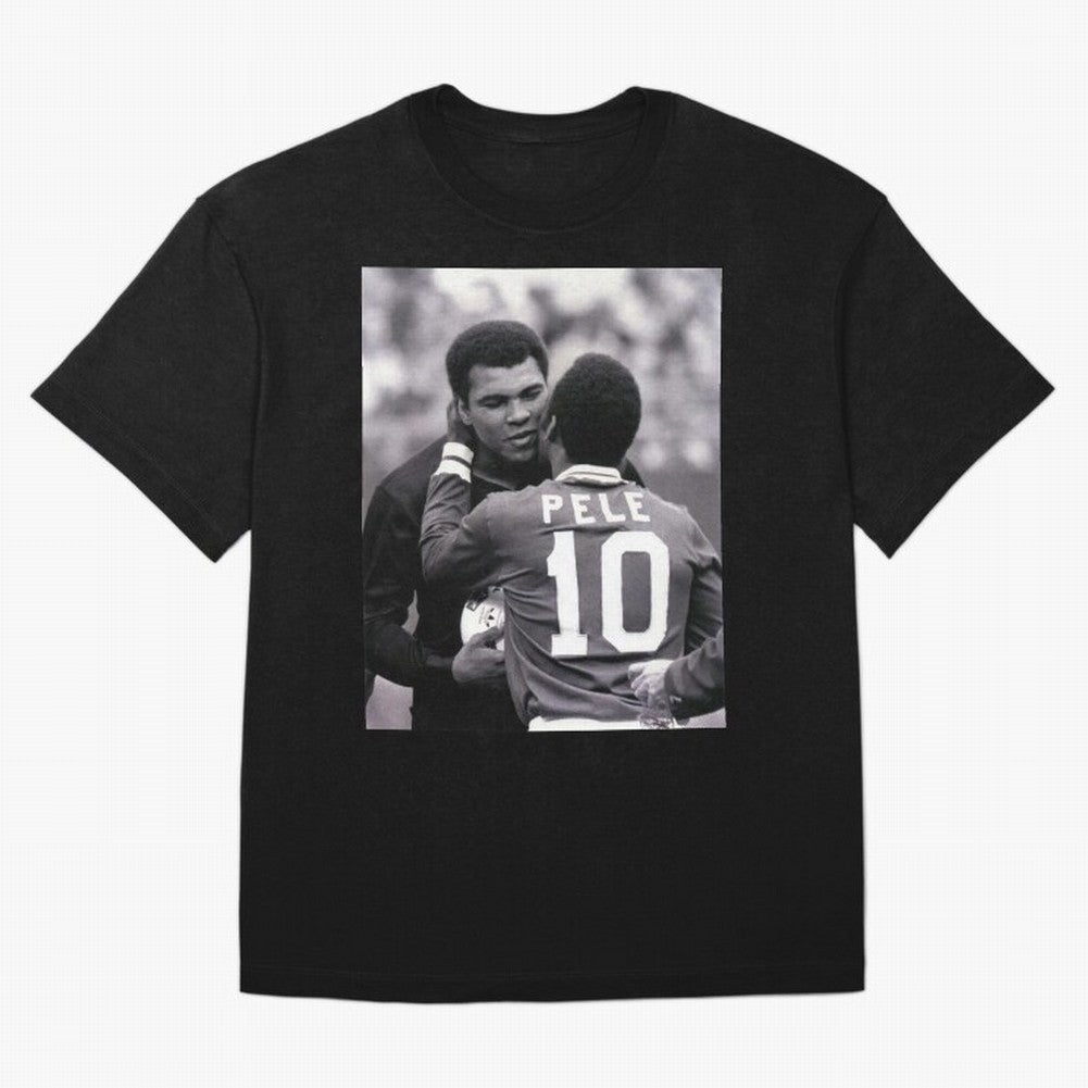 The Boxing Legend Meet The Football Legend Poster T-Shirt Spotlight FIFA World Cup 2026 Spirit, Filled With England Jersey, Adidas Soccer Tee, CR7 England Fans, Nike Football Fan Shirt, Jordan Supporter Top, Mbappe Paraguay Trophy Race