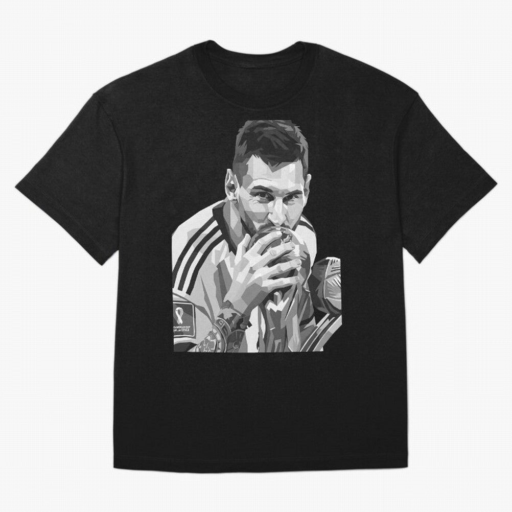 Messi grayscale T-Shirt Honor Champions And Dreams In FIFA World Cup 2026 Group, Adidas Match Day Jersey For Group Stage, Jordan Football Shirt For Messi Fans, Nike Soccer Fan Top, Lewandowski Ecuador Knockout Round