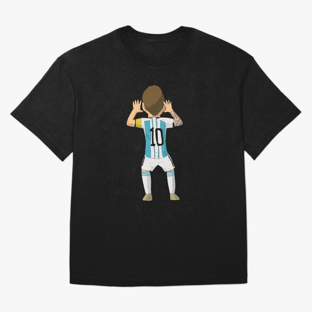 Cartoon Illustration Messi vs Netherlands World Cup Qatar 2022 Classic T-Shirt Bring Trophy Dreams To The FIFA World Cup 2026 USA Canada, Nike Match Day Jersey For Supporter Night, Adidas Supporter Tee For Mbappe Fans, Jordan Soccer Fan Top, De