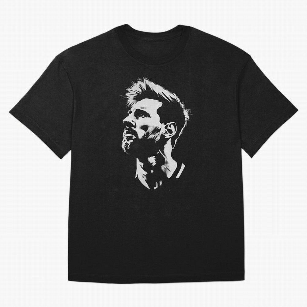 Messi Stencil Graphic poster design Classic T-Shirt Celebrate Global Passion For The FIFA World Cup 2026 USA, Jordan Supporter Jersey For Group Stage, Nike World Cup Shirt For Mbappe Fans, Adidas Football Fan Top, Vinicius Ecuador Goal Celebration