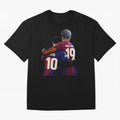Lionel Messi and Foster child Classic T-Shirt Feel International Energy From FIFA World Cup 2026 Fan Jersey, Nike Football Tee, Spain Supporter Shirt, Adidas Soccer Shirt, Mbappe Jordan Fan Top, Son Brazil Group Stage