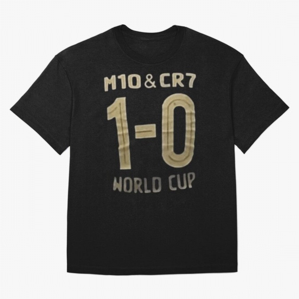 M10 And Cr7 1-0 World Cup Football Classic T-Shirt Make Every Match About FIFA World Cup 2026 For Fans Of Fan Jersey, Nike Fan Tee, Argentina Supporter Shirt, Jordan Soccer Shirt, Messi Adidas Match Day Top, Lewandowski Sweden Soccer Fans