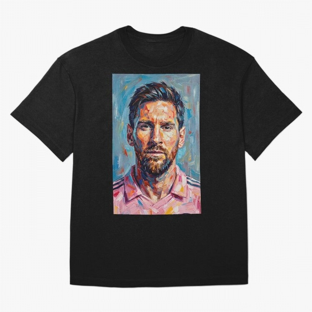 Portrait Painting of Lionel Messi Classic T-Shirt FIFA World Cup 2026 Ecuador Neymar Fan Jersey, Jordan Football Tee, Brazil Supporter Shirt, Adidas Fan Shirt, Cristiano Ronaldo Nike Supporter Top, Bellingham Sweden Fan Club