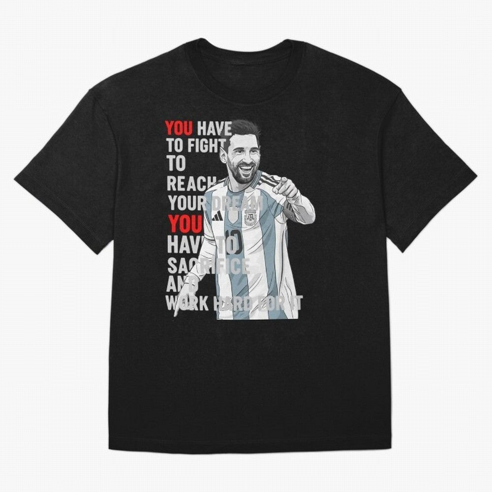 Lionel Messi Dream & Sacrifice T-Shirt Capture Stadium Memories From The FIFA World Cup 2026 USA, Jordan Supporter Jersey For Stadium Chant, Nike World Cup Shirt For CR7 Fans, Adidas Football Fan Top, Messi Spain Final Match