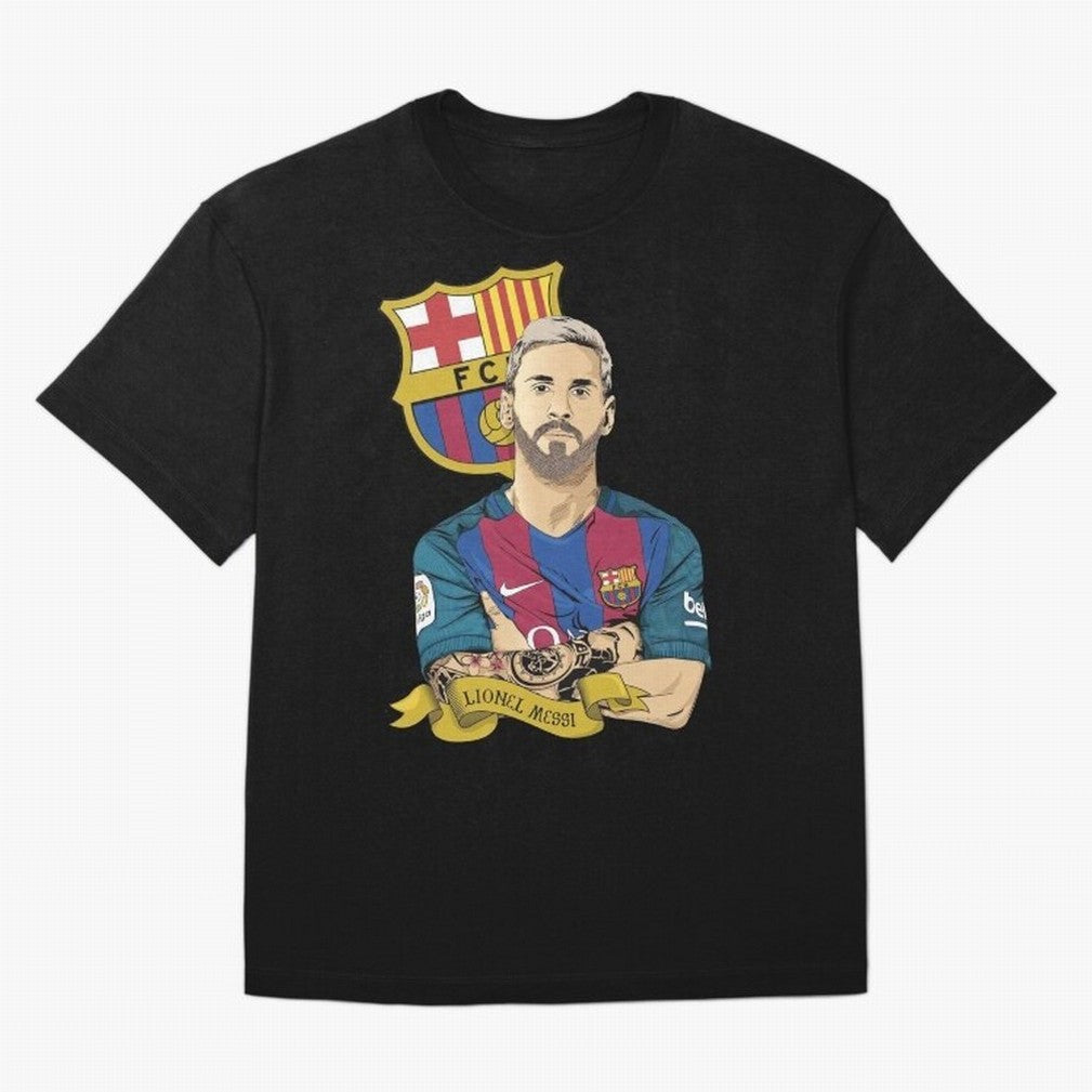 Lionel Messi (Barcelona) artwork Classic T-Shirt Cristiano Ronaldo Argentina Football Jersey, Nike Fan Tee, World Cup 2026, Jordan Soccer Shirt, Adidas Match Day Top, Messi Ghana Final Match