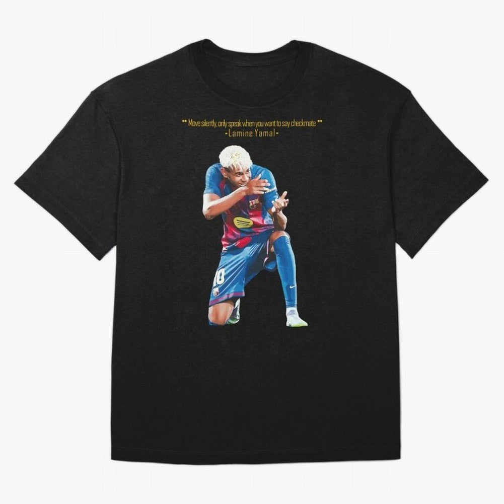 Move Silently Only Speak When You Want To Say Checkmate Lamine Yamal Classic T-Shirt Follow The Final Road Of FIFA World Cup 2026 For Fans Of Jersey, Jordan Supporter Tee, Cristiano Ronaldo France Fans, Nike World Cup Shirt, Adidas Football Fan