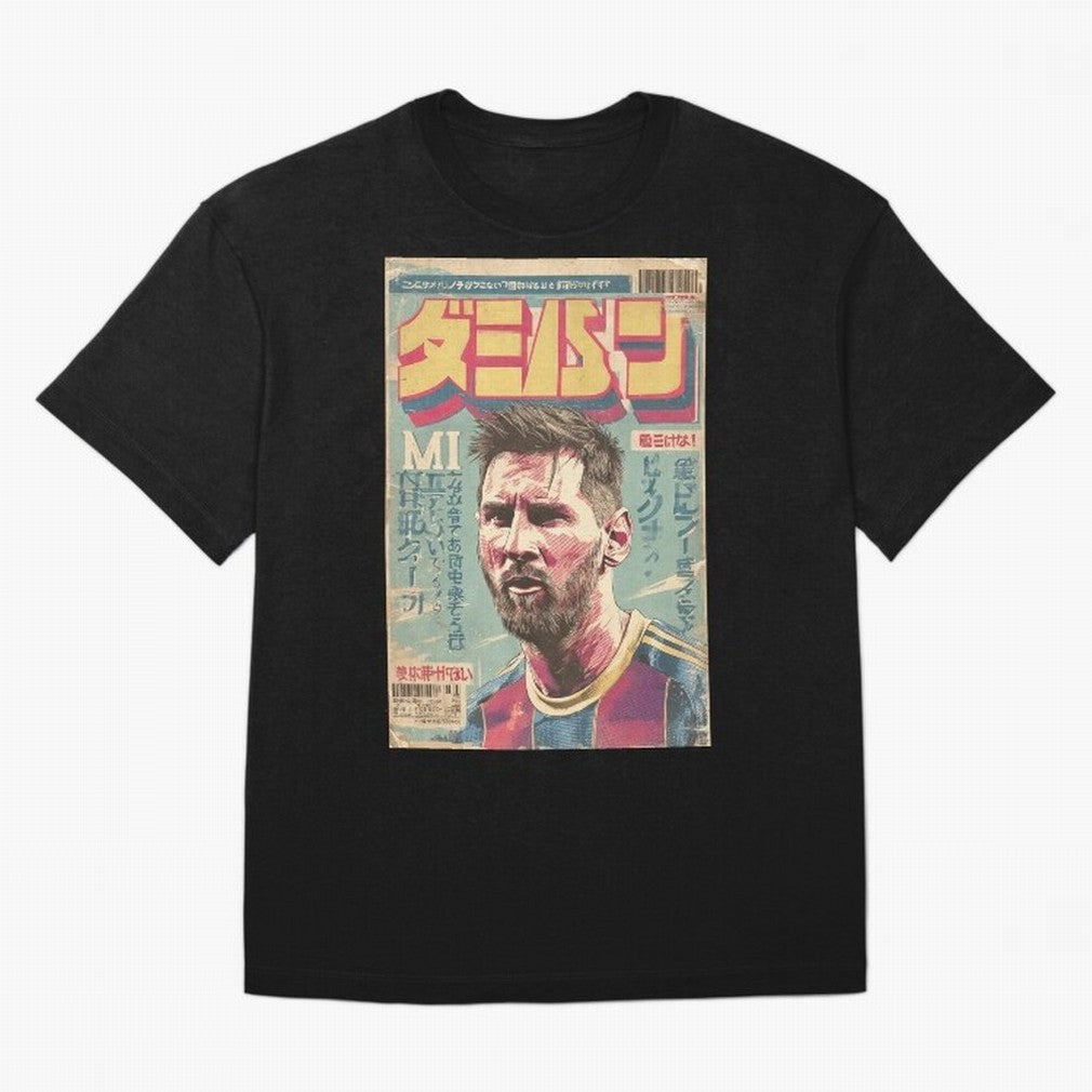 Messi the Goat Japanese Vintage Poster Classic T-Shirt Neymar Argentina Football Jersey, Nike Fan Tee, World Cup 2026, Jordan Soccer Shirt, Adidas Match Day Top, Neymar Norway Final Match