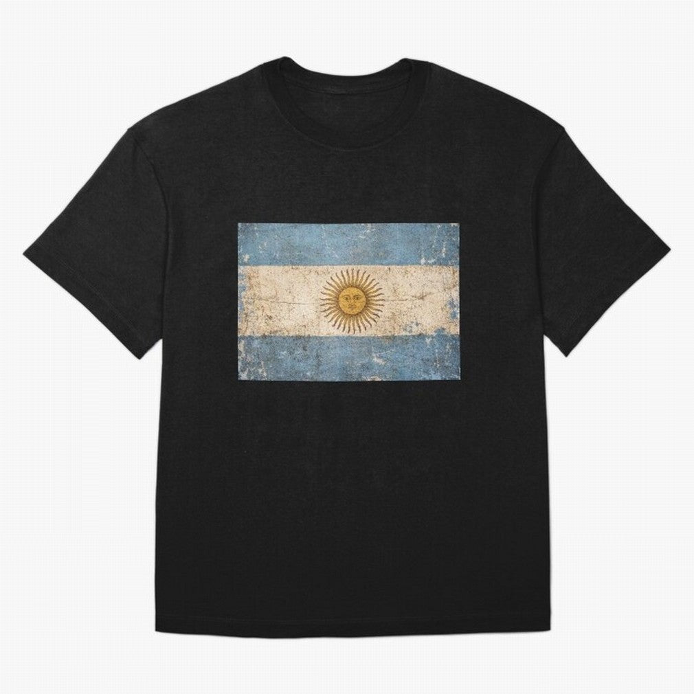 Vintage Argentina Flag Soccer Fan Design Classic T-Shirt Join The Countdown To FIFA World Cup 2026 For Fans Of Fan Jersey, Nike Football Tee, Portugal Supporter Shirt, Adidas Soccer Shirt, Cristiano Ronaldo Jordan Fan Top, Rodri Sweden Stadium Chant