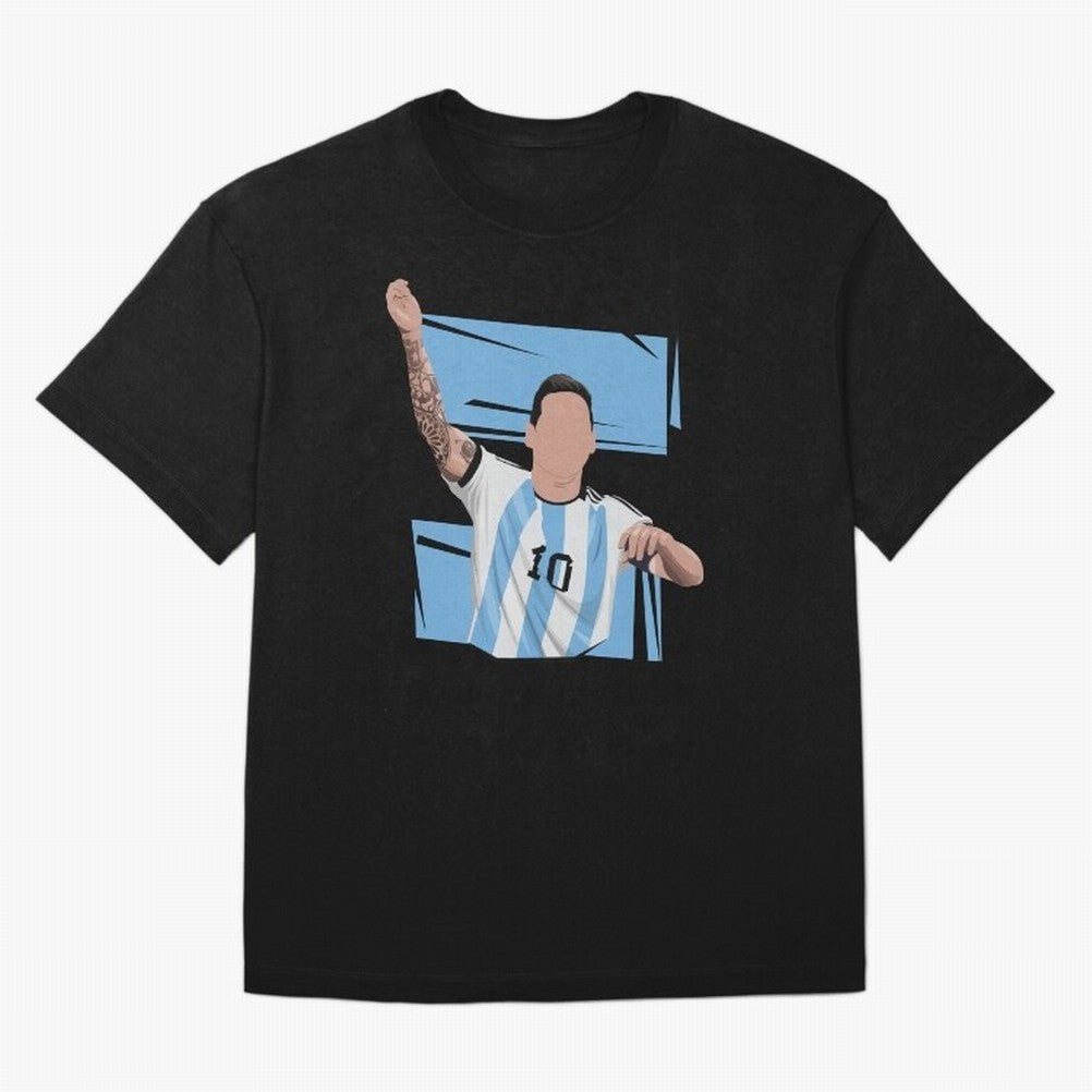 Messi Singing with Crowd World Cup 2022 T-Shirt Argentina Messi World Cup 2026 Jersey, Nike Football Tee, Match Day, Adidas Soccer Shirt, Jordan Fan Top, Mbappe Senegal Group Stage