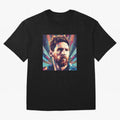 Lionel Messi Portrait Abstract Digital Football Player Classic T-Shirt Portugal Cristiano Ronaldo World Cup 2026 Jersey, Adidas Match Day Tee, Football Fans, Jordan Football Shirt, Nike Soccer Fan Top, Pedri Switzerland Football Fans