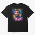 Vibrant Artistic Portrait of Lionel Messi (GOAT) - Digital painting (Version 4) Classic T-Shirt Messi Brazil Football Jersey, Adidas Soccer Tee, World Cup 2026, Nike Football Fan Shirt, Jordan Supporter Top, Foden Ghana Supporter Night