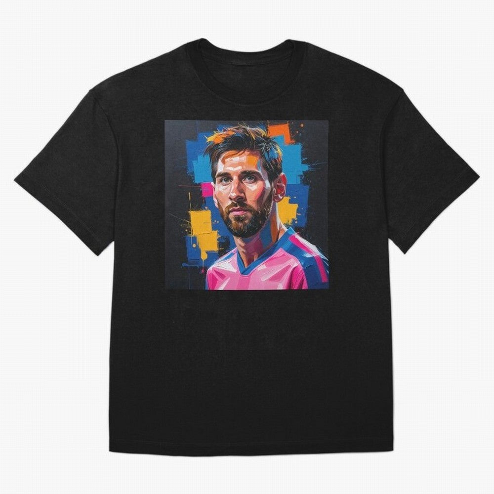 Vibrant Artistic Portrait of Lionel Messi (GOAT) - Digital painting (Version 4) Classic T-Shirt Messi Brazil Football Jersey, Adidas Soccer Tee, World Cup 2026, Nike Football Fan Shirt, Jordan Supporter Top, Foden Ghana Supporter Night