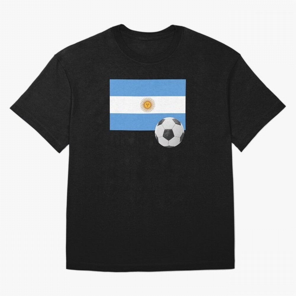 Flag of Argentina with a Football T-Shirt Show Fan Pride Across FIFA World Cup 2026 Group Stage Fan Jersey, Adidas Soccer Tee, Germany Supporter Shirt, Nike Football Fan Shirt, Haaland Jordan Supporter Top, Rodri Colombia Supporter Night