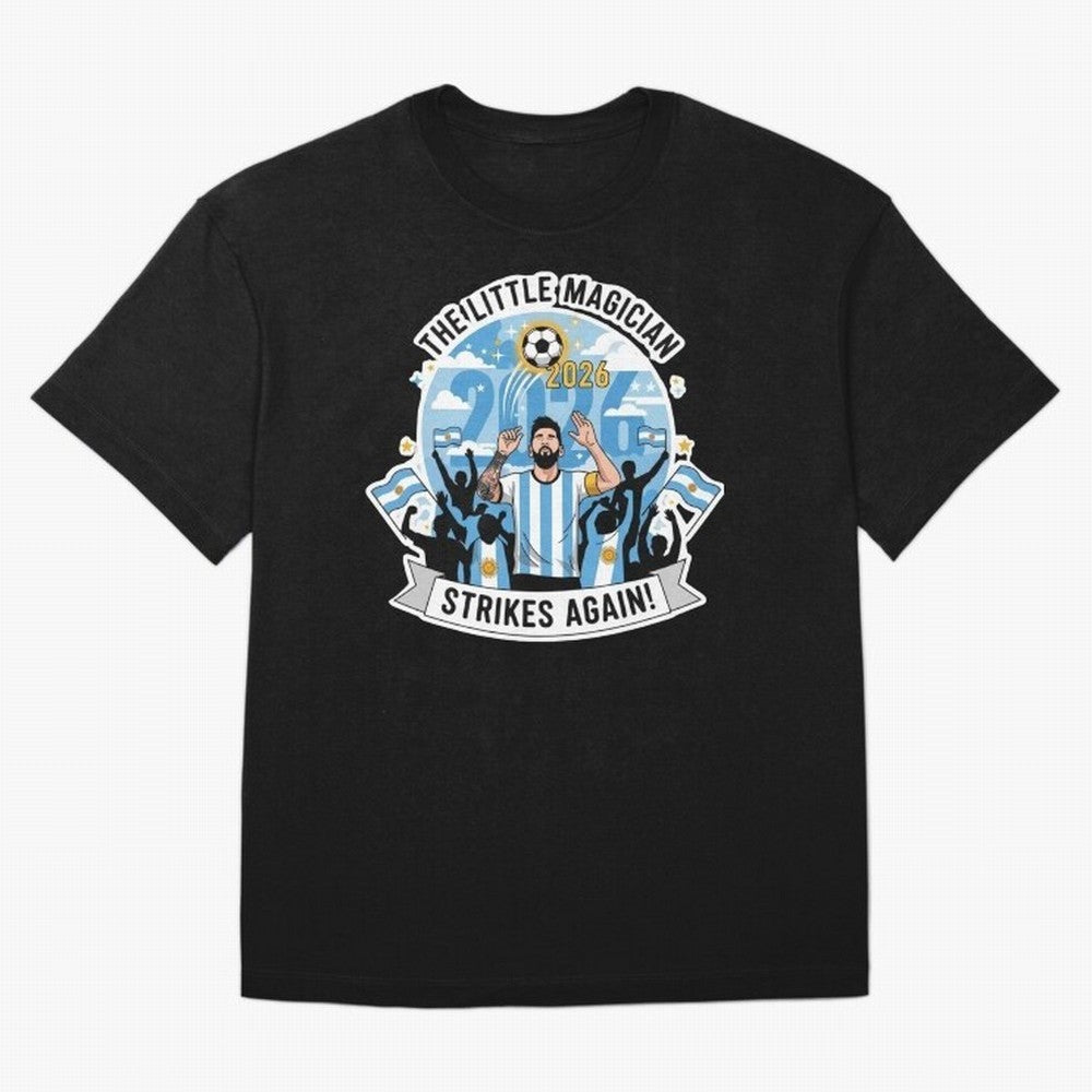 Messi - the little magician strikes again Classic T-Shirt Celebrate Golden Goal Energy In FIFA World Cup 2026 Fan Jersey, Adidas Football Tee, Brazil Supporter Shirt, Nike Soccer Shirt, Mbappe Jordan Match Day Top, Bellingham Japan Watch Party