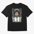Lionel Messi Argentina Football Legend - Ornate Portrait Classic T-Shirt Embrace Global Football Passion For FIFA World Cup 2026 Jersey, Jordan Football Tee, Messi Argentina Fans, Adidas Fan Shirt, Nike Supporter Top, Salah England Knockout Round