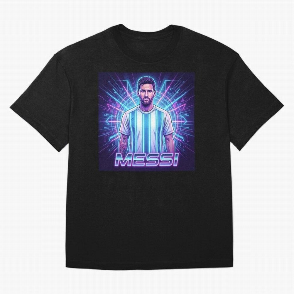 ?Argentina Football Legend Messi Cyberpunk Retro Futurist Design Classic T-Shirt Messi Argentina Football Jersey, Nike Football Tee, World Cup 2026, Adidas Soccer Shirt, Jordan Fan Top, Griezmann Belgium Watch Party