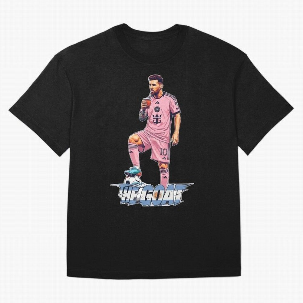 Messi Illustrated Style Drinking Mate ¨C Design by The Goat - Inter Miami Classic T-Shirt Keep The Legacy Of FIFA World Cup 2026 Highlighting CR7 Fan Jersey, Jordan Supporter Tee, Argentina Supporter Shirt, Nike World Cup Shirt, Messi Adidas