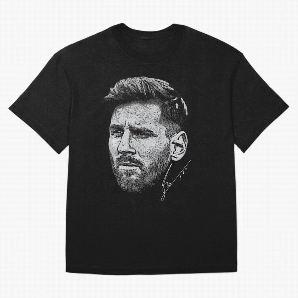 Lionel Messi Signed Boxy T-Shirt Cristiano Ronaldo Spain Football Jersey, Nike Football Tee, World Cup 2026, Adidas Soccer Shirt, Jordan Fan Top, Neymar USA Watch Party