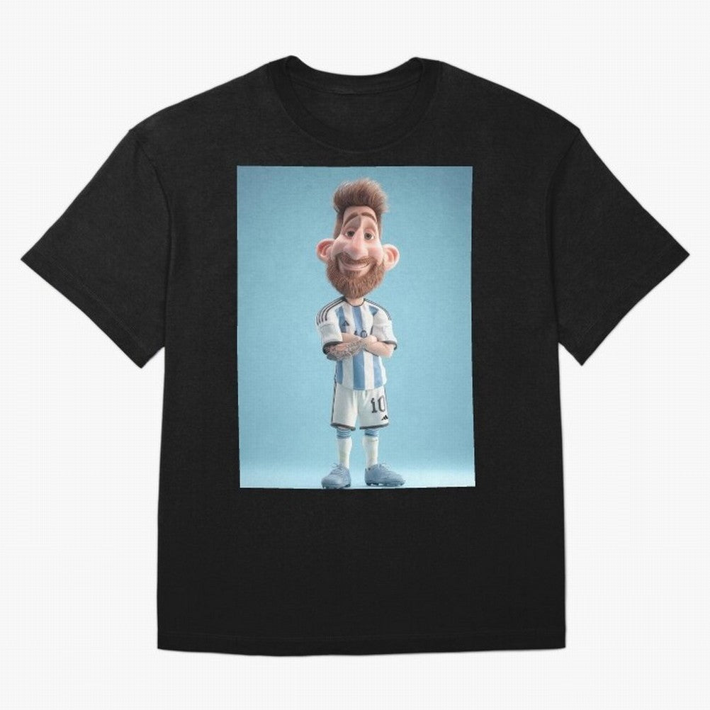 Lionel Messi Soccer Caricature Cartoon Football Legend Classic T-Shirt England Messi World Cup 2026 Jersey, Nike Fan Tee, Watch Party, Jordan Soccer Shirt, Adidas Match Day Top, Salah Switzerland Soccer Fans