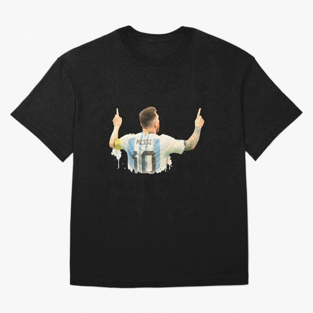 celebration Lionel Messi watercolor illustration Classic T-Shirt Cristiano Ronaldo France Football Jersey, Adidas Soccer Tee, World Cup 2026, Nike Football Fan Shirt, Jordan Supporter Top, Salah Norway Supporter Night