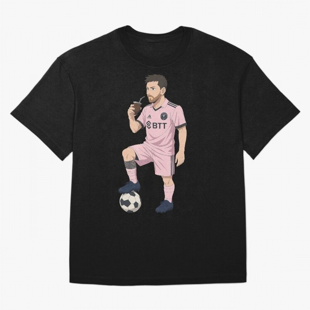Lionel Messi Anime Style Drinking Mate - The Goat Inter Miami Classic T-Shirt Germany Messi World Cup 2026 Jersey, Adidas Football Tee, Group Stage, Nike Soccer Shirt, Jordan Match Day Top, Kane Portugal Watch Party