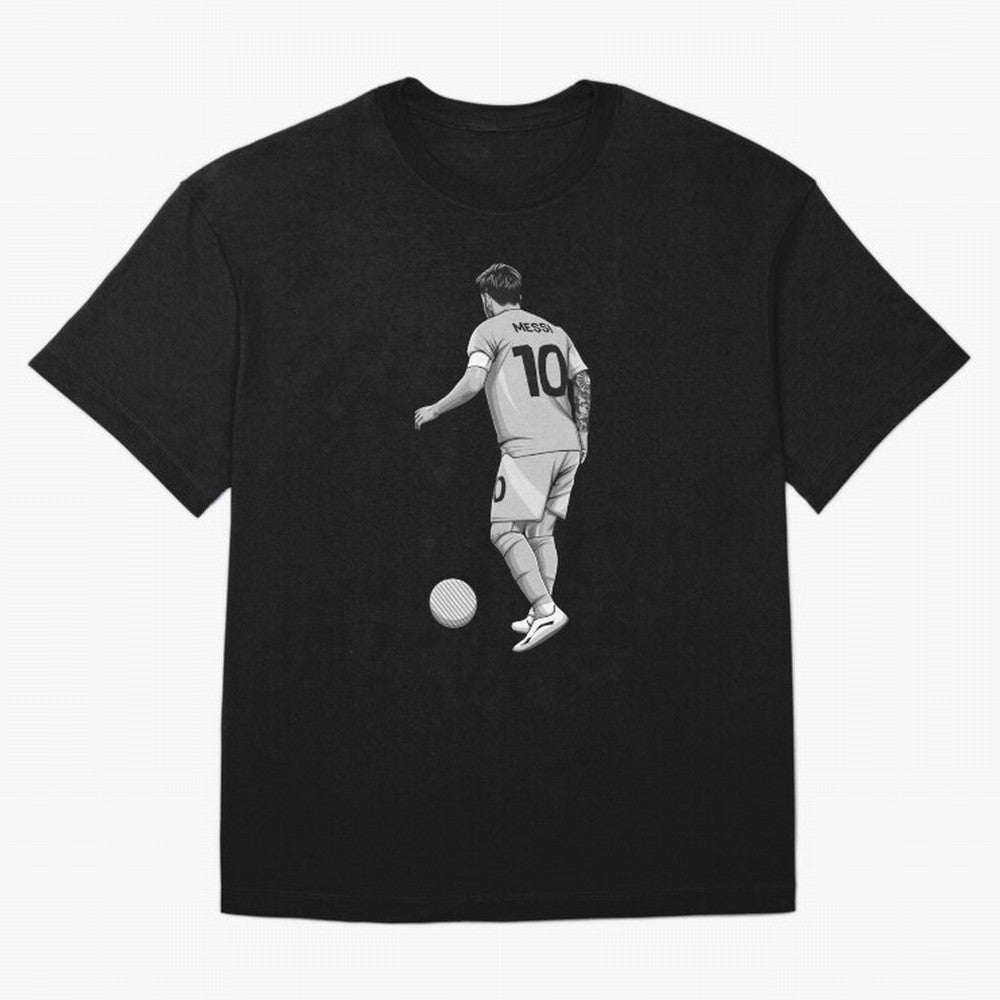 Lionel Messi Black and White Version Classic T-Shirt Elevate The FIFA World Cup 2026 Journey Through Messi Jersey, Adidas Soccer Tee, Messi Netherlands Fans, Nike Football Fan Shirt, Jordan Supporter Top, Son Australia Trophy Race