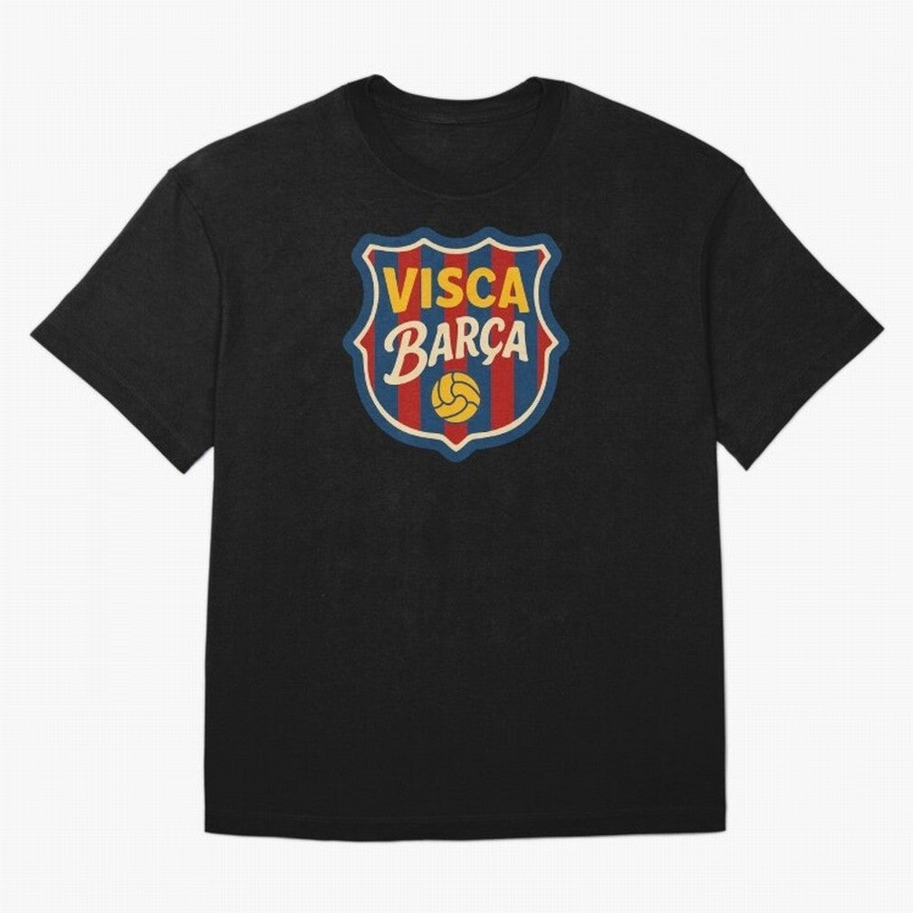 FC Barcelona Visca Barca Badge Classic T-Shirt Share The Excitement Of FIFA World Cup 2026 For Fans Of Jersey, Jordan Football Tee, Messi Spain Fans, Adidas Fan Shirt, Nike Supporter Top, Yamal Paraguay Football Fans