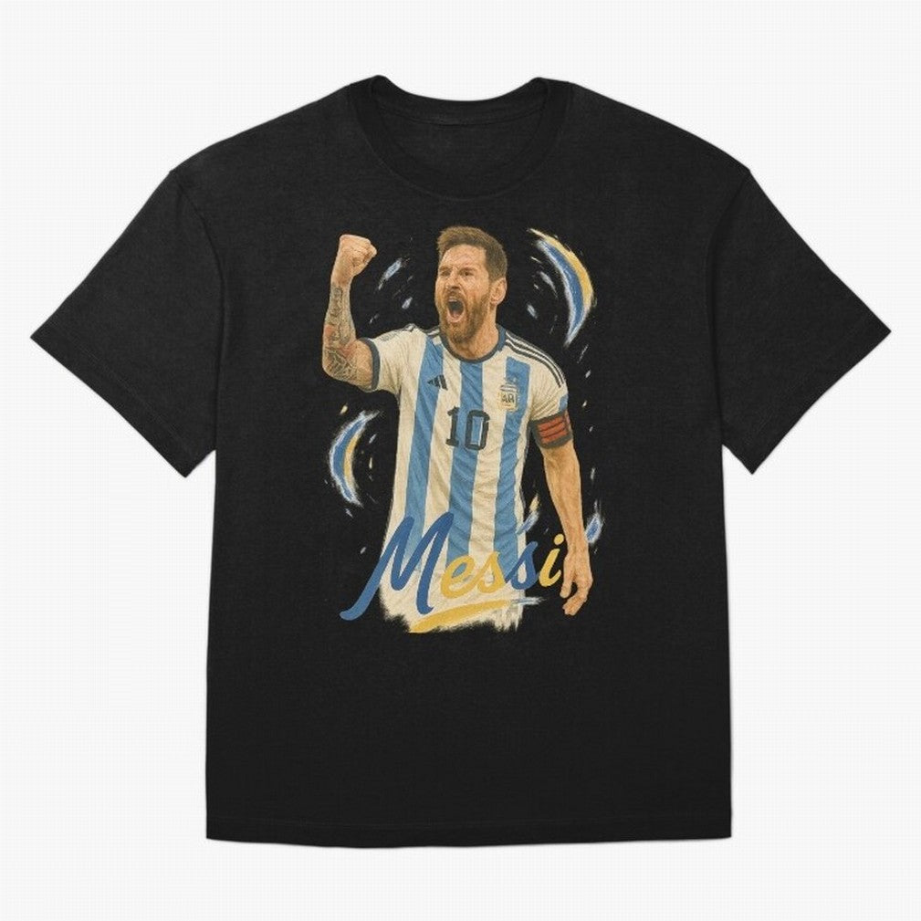 Lionel Messi Argentina Art ¨C Iconic World Cup Champion Tribute Design	 T-Shirt Neymar England Football Jersey, Jordan Football Tee, World Cup 2026, Adidas Fan Shirt, Nike Supporter Top, Pedri France Football Fans