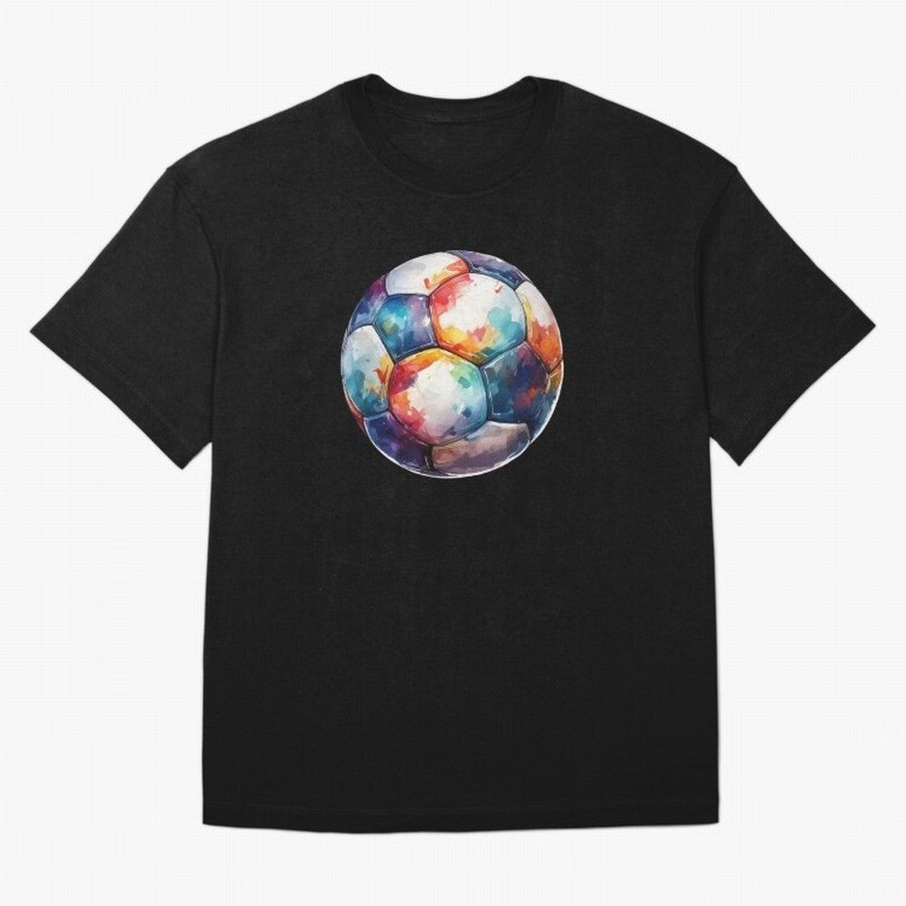 Football Soccer Ball Watercolor Illustration Drawing Classic T-Shirt France Cristiano Ronaldo World Cup 2026 Jersey, Jordan Supporter Tee, Match Day, Nike World Cup Shirt, Adidas Football Fan Top, Foden Senegal Soccer Fans