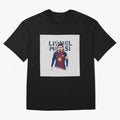 Stylized Lionel Messi Barcelona Illustration ¨C Iconic Football Artwork T-Shirt Show Passion For The Stars Of FIFA World Cup 2026 Group, Adidas Match Day Jersey For Group Stage, Jordan Football Shirt For Cristiano Ronaldo Fans, Nike Soccer Fan Top,