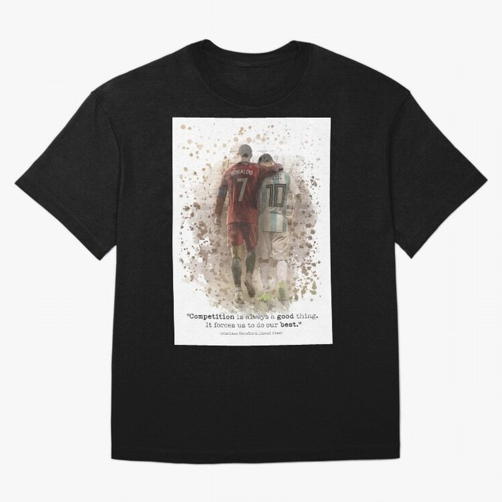 Cristiano Ronaldo Messi Soccer Quote Poster T-Shirt Argentina Cristiano Ronaldo World Cup 2026 Jersey, Adidas Match Day Tee, Final Match, Jordan Football Shirt, Nike Soccer Fan Top, Lewandowski Portugal Knockout Round