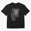 Lionel Messi Black and White Version T-Shirt FIFA World Cup 2026 Argentina De Bruyne Jersey, Adidas Soccer Tee, Messi Netherlands Fans, Nike Football Fan Shirt, Jordan Supporter Top, Griezmann England Match Day