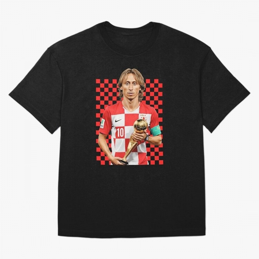 Luka Modric Ballon d'Or Graphic Essential T-Shirt Portugal CR7 World Cup 2026 Jersey, Adidas Soccer Tee, Match Day, Nike Football Fan Shirt, Jordan Supporter Top, Haaland Morocco Supporter Night
