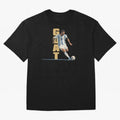 Messi in action GOAT Minimalist Graphic Premium T-Shirt Cristiano Ronaldo Spain Football Jersey, Nike Football Tee, World Cup 2026, Adidas Soccer Shirt, Jordan Fan Top, Griezmann Belgium Watch Party