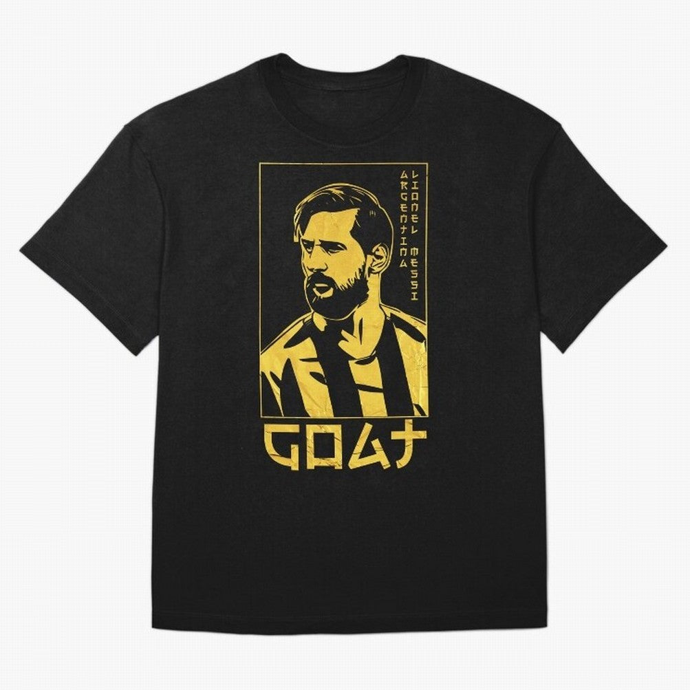 Lionel Messi Golden Style Portrait art illustration Premium T-Shirt FIFA World Cup 2026 Ecuador Messi Fan Jersey, Jordan Supporter Tee, France Supporter Shirt, Nike World Cup Shirt, Neymar Adidas Football Fan Top, Pedri Japan Goal Celebration