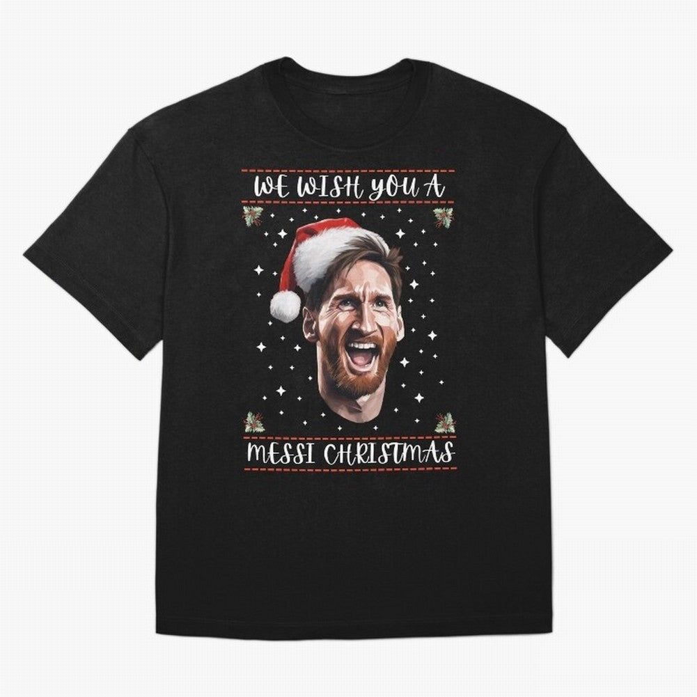 Messi Christmas Shirt ¨C Funny Football Holiday Gift | We Wish You a Messi Christmas Active T-Shirt CR7 Argentina Football Jersey, Jordan Supporter Tee, World Cup 2026, Nike World Cup Shirt, Adidas Football Fan Top, Haaland Norway Soccer Fans