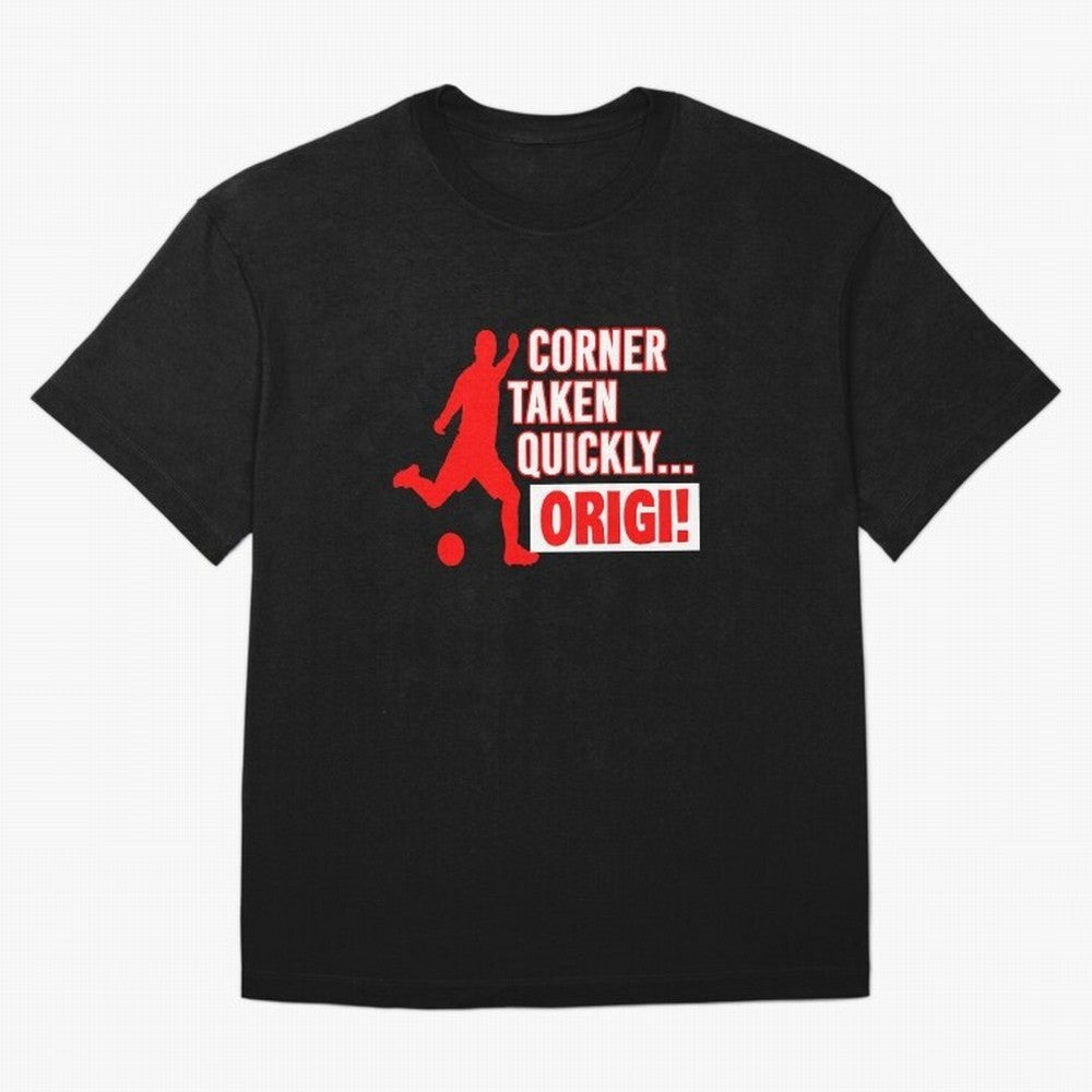 Corner Taken Quickly Origi (Red) Essential T-Shirt FIFA World Cup 2026 Canada Neymar, Nike Match Day Jersey For Match Day, Adidas Supporter Tee For Messi Fans, Jordan Soccer Fan Top, Bellingham Ecuador Match Day