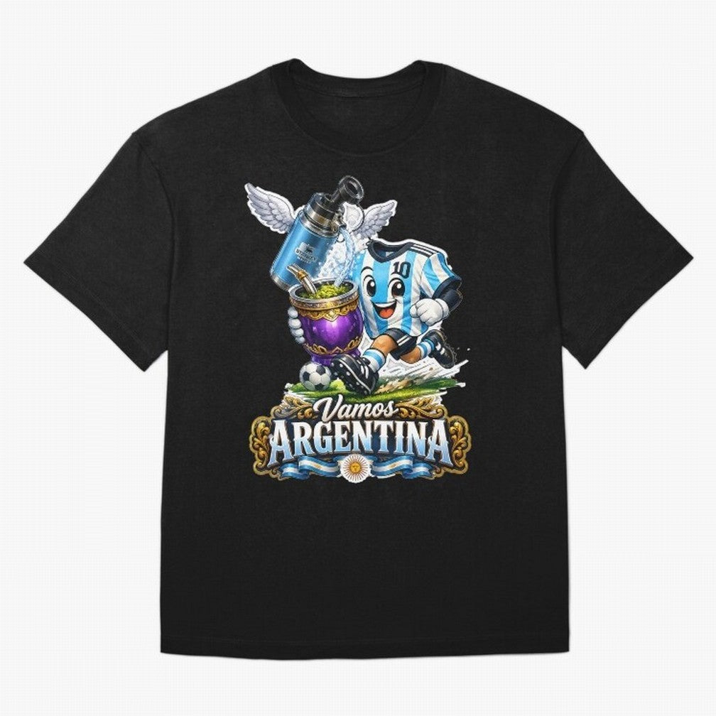 Cancha & Mate Dreams ¨C Argentina Football Heritage - Argentina Football Mate Mascot - Messi 10 Soccer Fan Art Classic T-Shirt Represent Fans Who Live For FIFA World Cup 2026 USA, Adidas Soccer Jersey For Trophy Race, Nike Football Fan Shirt For