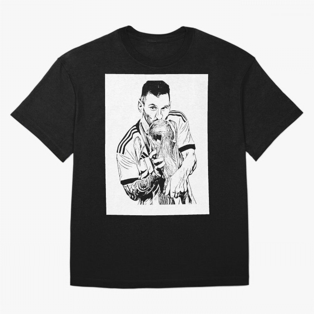 Drawing Leo Messi Classic T-Shirt FIFA World Cup 2026 Ecuador De Bruyne Fan Jersey, Adidas Football Tee, Argentina Supporter Shirt, Nike Soccer Shirt, Neymar Jordan Match Day Top, Griezmann Sweden Watch Party