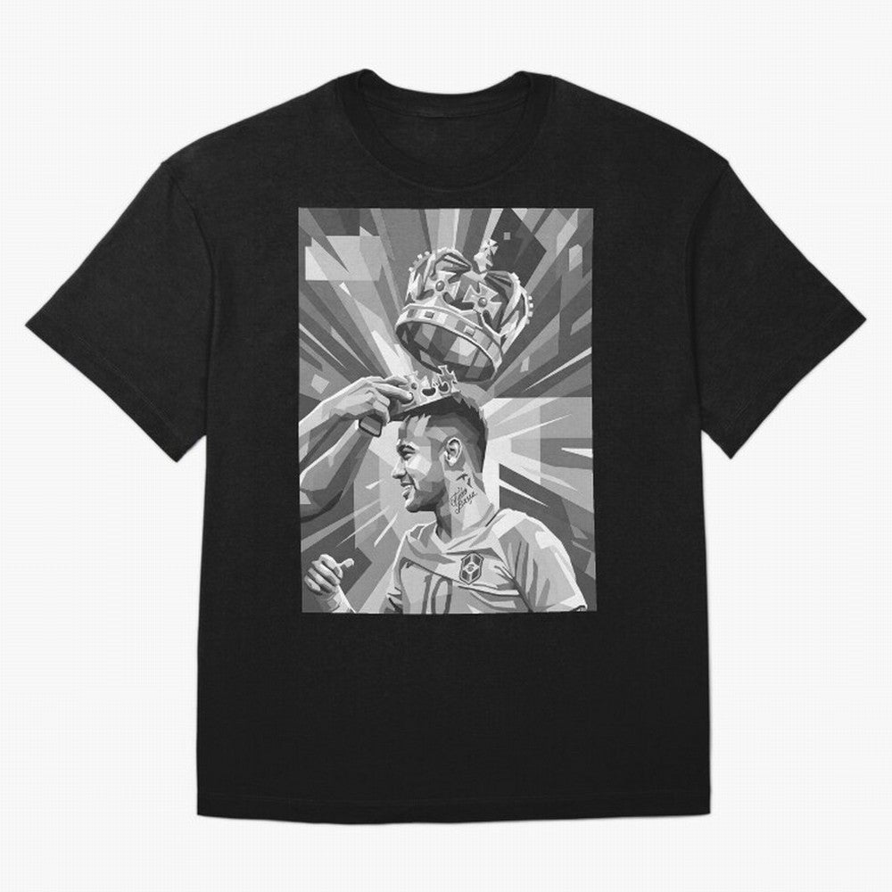 Neymar Grayscale Classic T-Shirt Portugal Cristiano Ronaldo World Cup 2026 Jersey, Adidas Football Tee, Soccer Fans, Nike Soccer Shirt, Jordan Match Day Top, De Bruyne Netherlands Watch Party