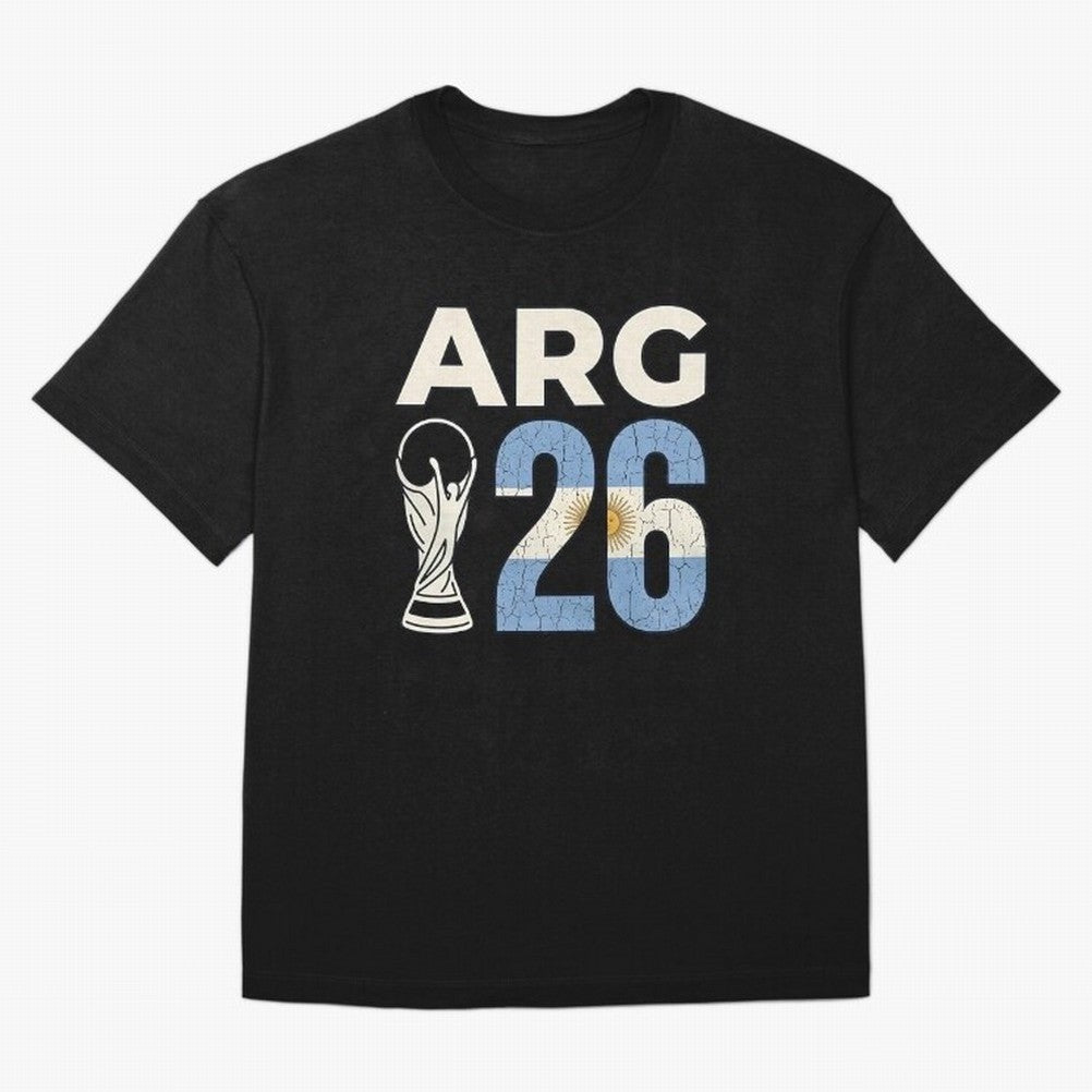 Argentina Football World Cup 2026 - Vintage Arg 26 Flag Design Essential T-Shirt Celebrate Fan Favorites In FIFA World Cup 2026 Group, Nike Fan Jersey For Group Stage, Jordan Soccer Shirt For Messi Fans, Adidas Match Day Top, Modric Argentina