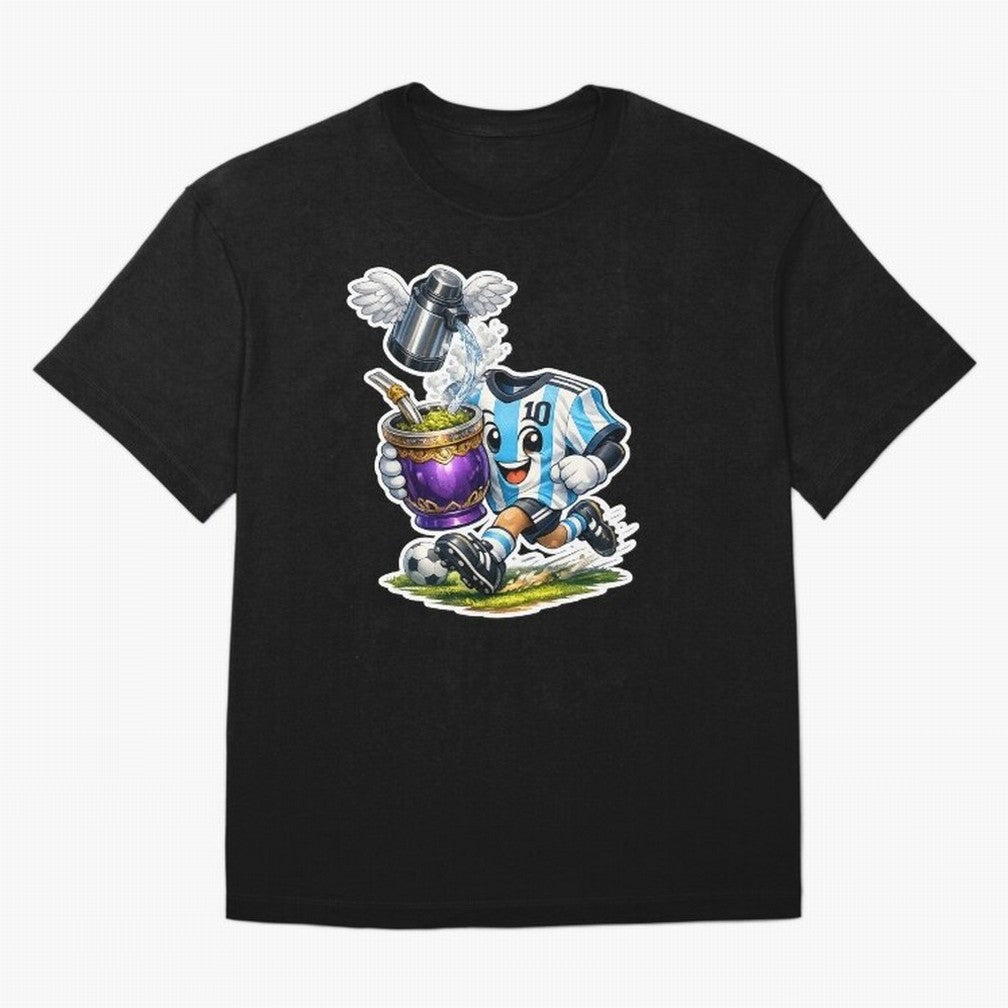 Vamos Argentina ¨C Mate & Football Forever - Argentina Football Mate Mascot - Messi 10 Soccer Fan Art Classic T-Shirt Germany Messi World Cup 2026 Jersey, Nike Match Day Shirt, Group Stage, Adidas Supporter Tee, Jordan Soccer Fan Top, Mbappe